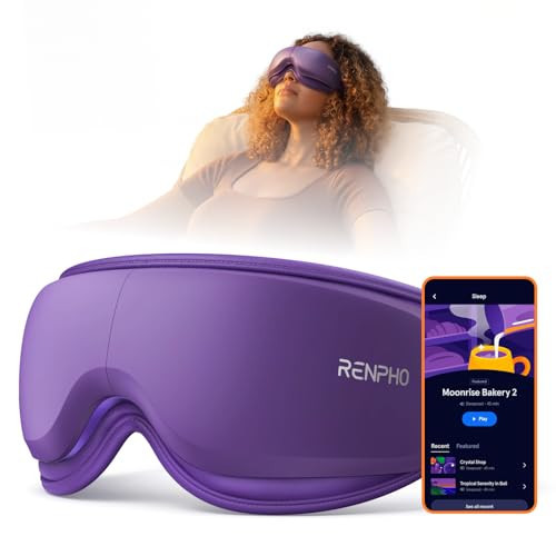 RENPHO & Headspace Eye Massager with Heat, Birthday Gifts for Women Her, Ultra-Quiet Eye Massager with Meditation Music, FSA Eligible HSA Lightweight Eye Mask for Migraine Relief Eyeris Zen | Amazon (US)