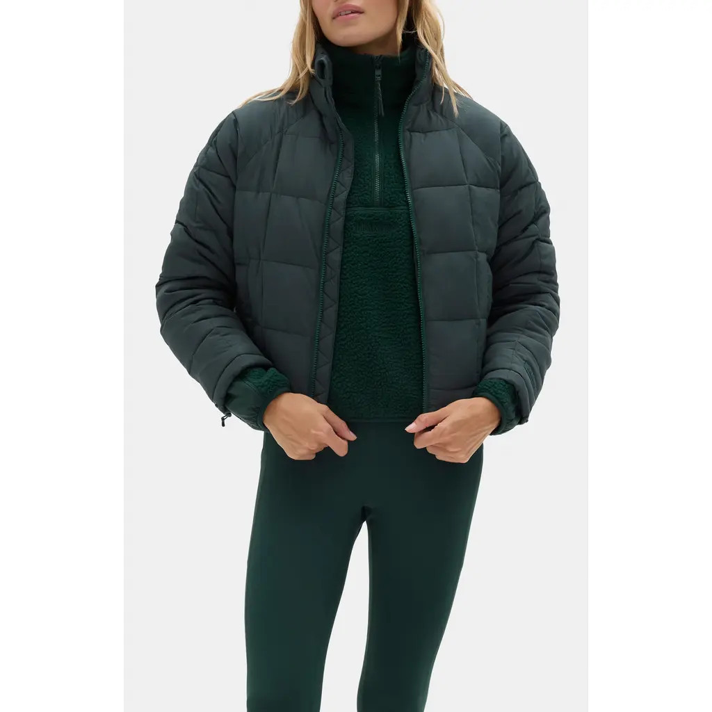 Halfdays Nellie Packable Puffer Jacket in Alpine Green at Nordstrom, Size X-Large | Nordstrom