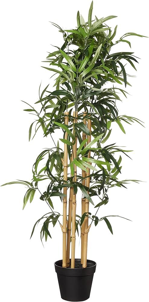 Amazon Basics Artificial Fake Bamboo Plant with Plastic Planter Pot, 39.4", Green | Amazon (US)
