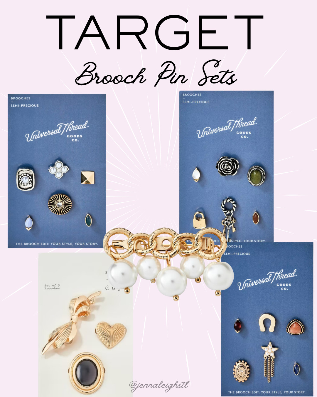 Target has so many cute new brooch pins right now and I am loving this trend. From bows and hearts to pearls, lock and key sets, horseshoes, stars, and semi-precious stone details, these are such a fun way to personalize jackets, sweaters, bags, and hats. 

 #LTKootd #LTKMidsize