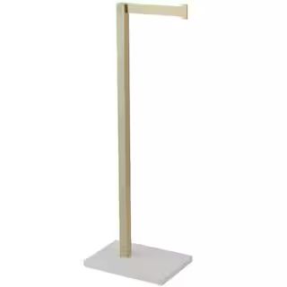 BWEFreestanding Toilet Paper Holder With Natural Marble Base in Brushed Gold(15)Questions & Answe... | The Home Depot