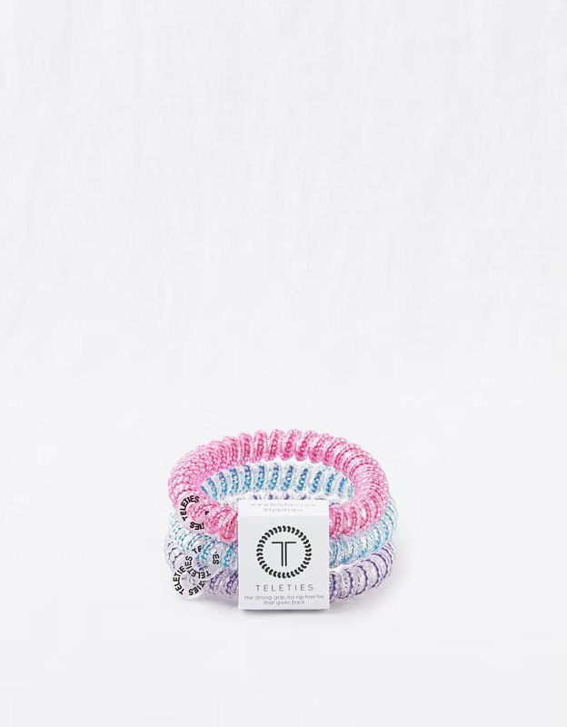 Teleties Glitter Small Hair Ties 3-Pack | American Eagle Outfitters (US & CA)