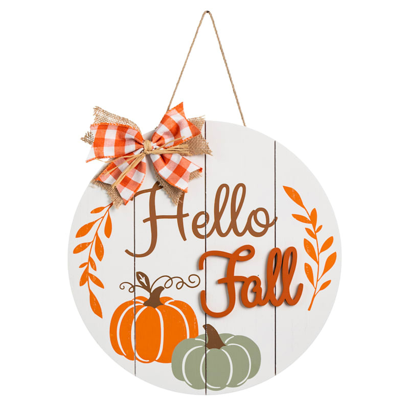 Hello Fall Faux Wood Wall Art, 14" | At Home