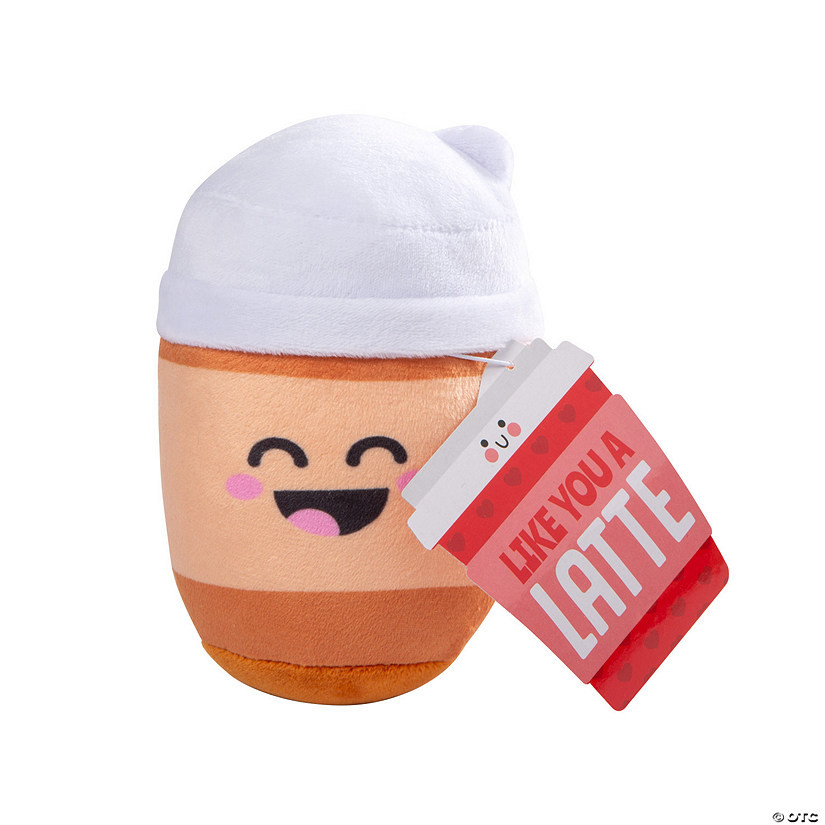 Stuffed Smile Face Latte Valentine Exchanges with Card for 12 | Oriental Trading Company