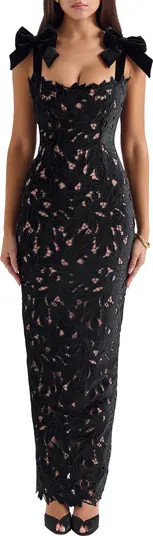 Tiff Velvet Lace Body-Con Gown | Nordstrom