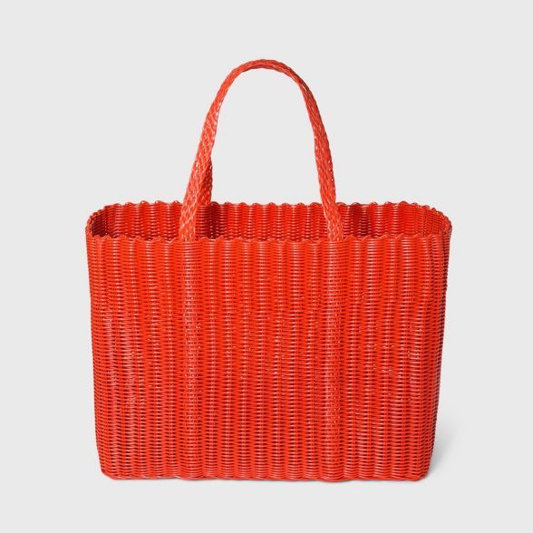 Woven Tote Handbag - Shade & Shore™ Vibrant Orange | Target