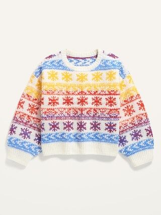 Cozy Fair Isle Space-Dye Sweater for Girls | Old Navy (US)