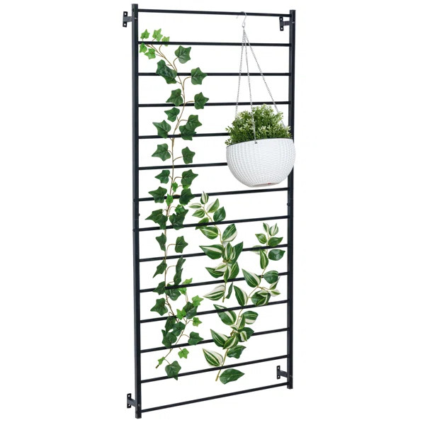 Zohet 50.19'' H x 24.17'' W Metal Lattice Panel Trellis | Wayfair North America