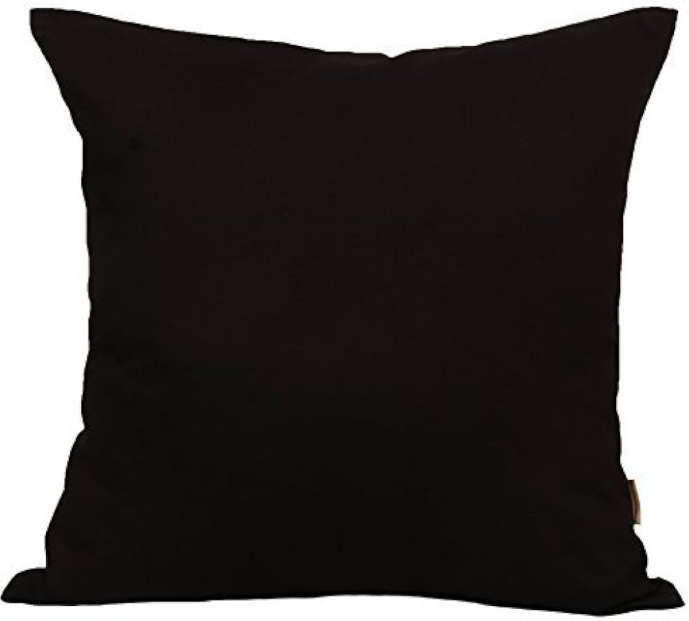 TangDepot Cotton Solid Throw Pillow Covers, 26" x 26" , Black | Amazon (US)