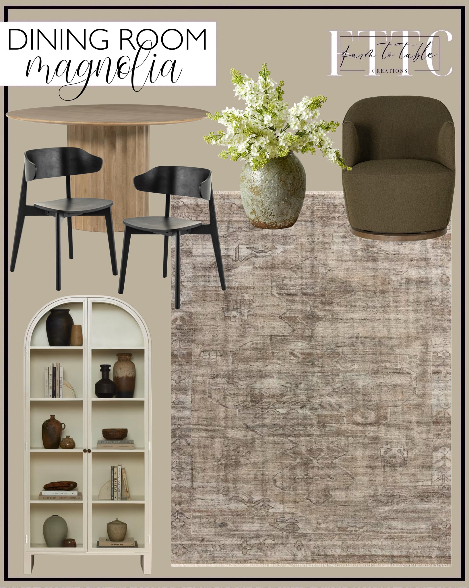 Magnolia Home Finds. Follow @farmtotablecreations on Instagram for more inspiration.

Elise Cabinet. Rose Swivel Chair. Lillian Dining Table. Hayes Dining Chair. Skye Vase + White Lilac Bundle Pairing. Abigail Mocha Smoke Rug. 

Magnolia Home | Dining Room | Dining Room Artwork | Bathroom Finds | Bedroom Finds | Bedroom Furniture | nightstands | Home Decor| Fireplace Decor | Spring Refresh |  Bedroom Finds | Neutral Stems | Spring Stems | Bookshelf Decor | Bedroom Space | Cozy Corner | Bathroom | Curated Entryway | Spring  Decor | End of Year Clearance | Trending Decor | Viral Decor  | Coffee Table Decor | Neutral Decor | Fall Stem Sale | Target Finds | Skinny Bench | Bedroom | Living Room | Breakfast Nook | Amazon Home | Target Sale | Loloi Rugs | Magnolia Home | console table | console table styling | faux stems | entryway space | front porch decor | neutral decor | entryway decor | cozy home | affordable decor |  home decor | home inspiration | console styling | entryway rug | cozy moody home | moody home decor | neutral home | bathroom decor | living room | spring decor | Hearth & Hand | Studio McGee | 2025 Home Trends | trending home | Crate&Barrel 




#LTKHome #LTKFindsUnder100 #LTKStyleTip