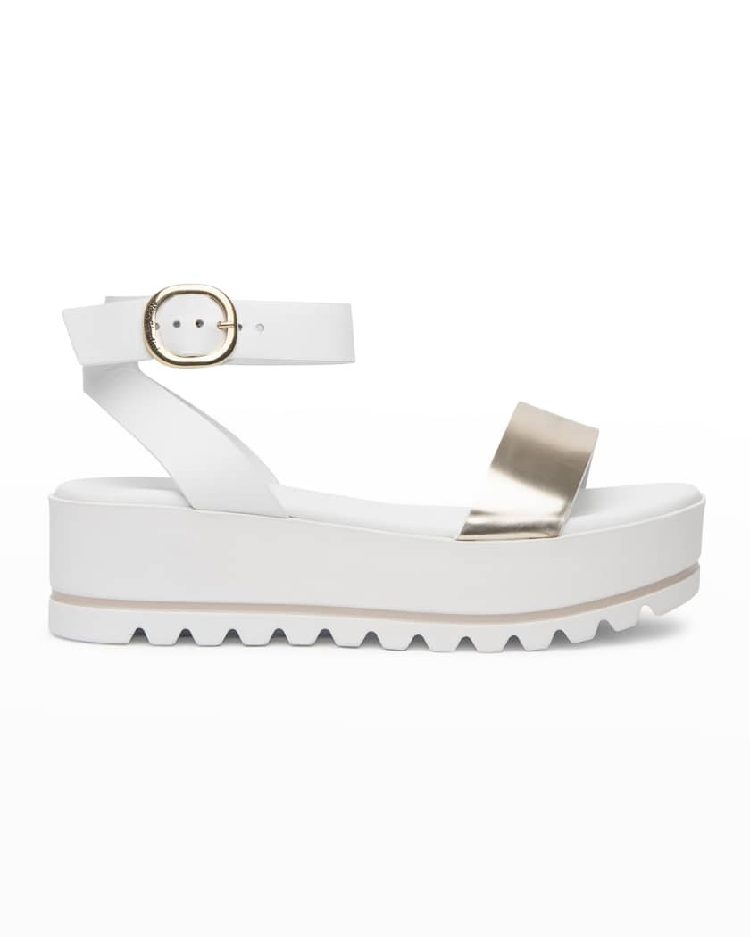 NeroGiardini Metallic Sporty Sandals | Neiman Marcus