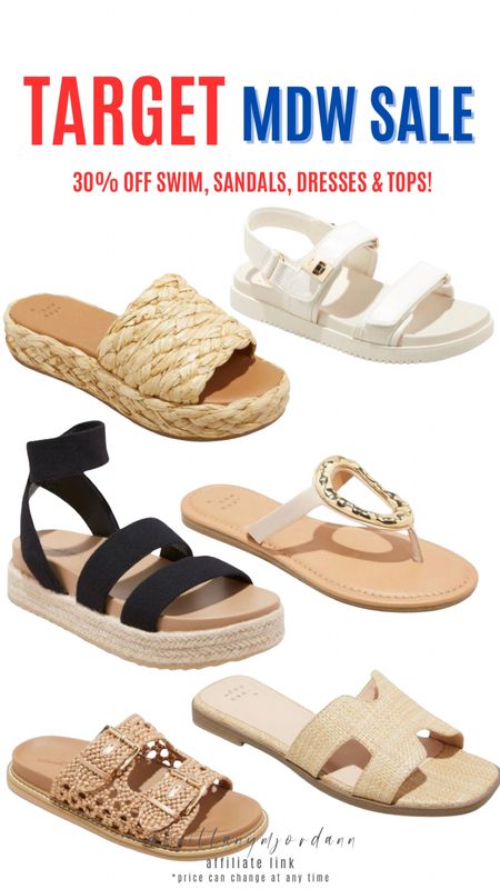 Target sandals 30% off! Lots of designer inspired styles! 

Summer sandals #LTKmemorialday

#LTKShoeCrush #LTKSaleAlert