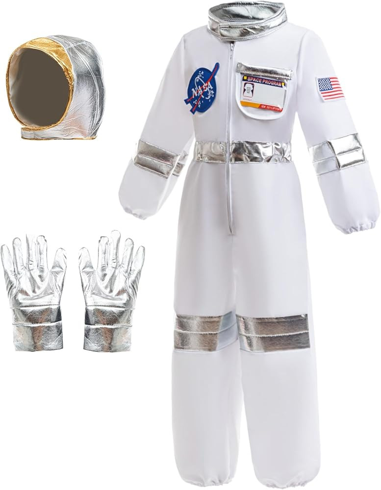 NASA Astronaut Costumes Spacesuit for Boys Girls Kids Space Jumpsuit Halloween Costume Role Play ... | Amazon (US)