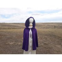 Purple Halloween Costume Bridal Capelet Hooded Wedding Cloak Adult Renaissance Clothing Gothic Style | Etsy (US)