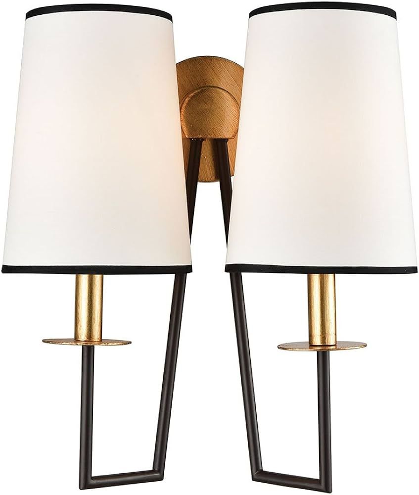 Elk Home 1141-077 Nico 17'' High 2-Light Sconce with Gold Leaf Finish | Amazon (US)