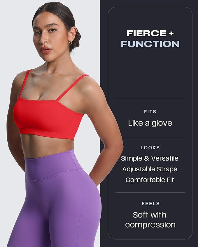 Aoxjox Women's Workout Bandeau Bras Training Fitness Running Yoga Crop Tank | Amazon (US)