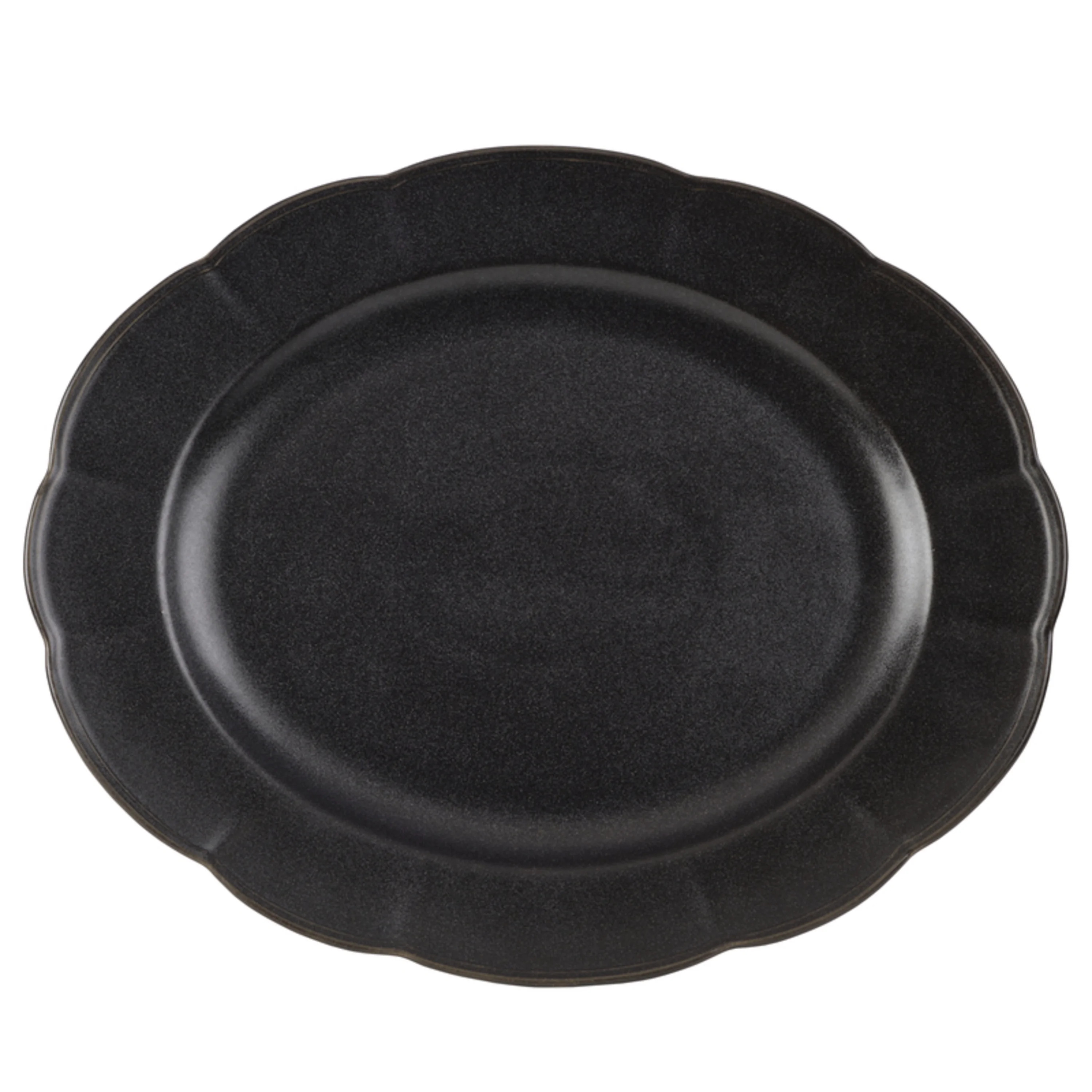 Beautiful Scallop 15.5 Inch Platter Black by Drew Barrymore | Walmart (US)