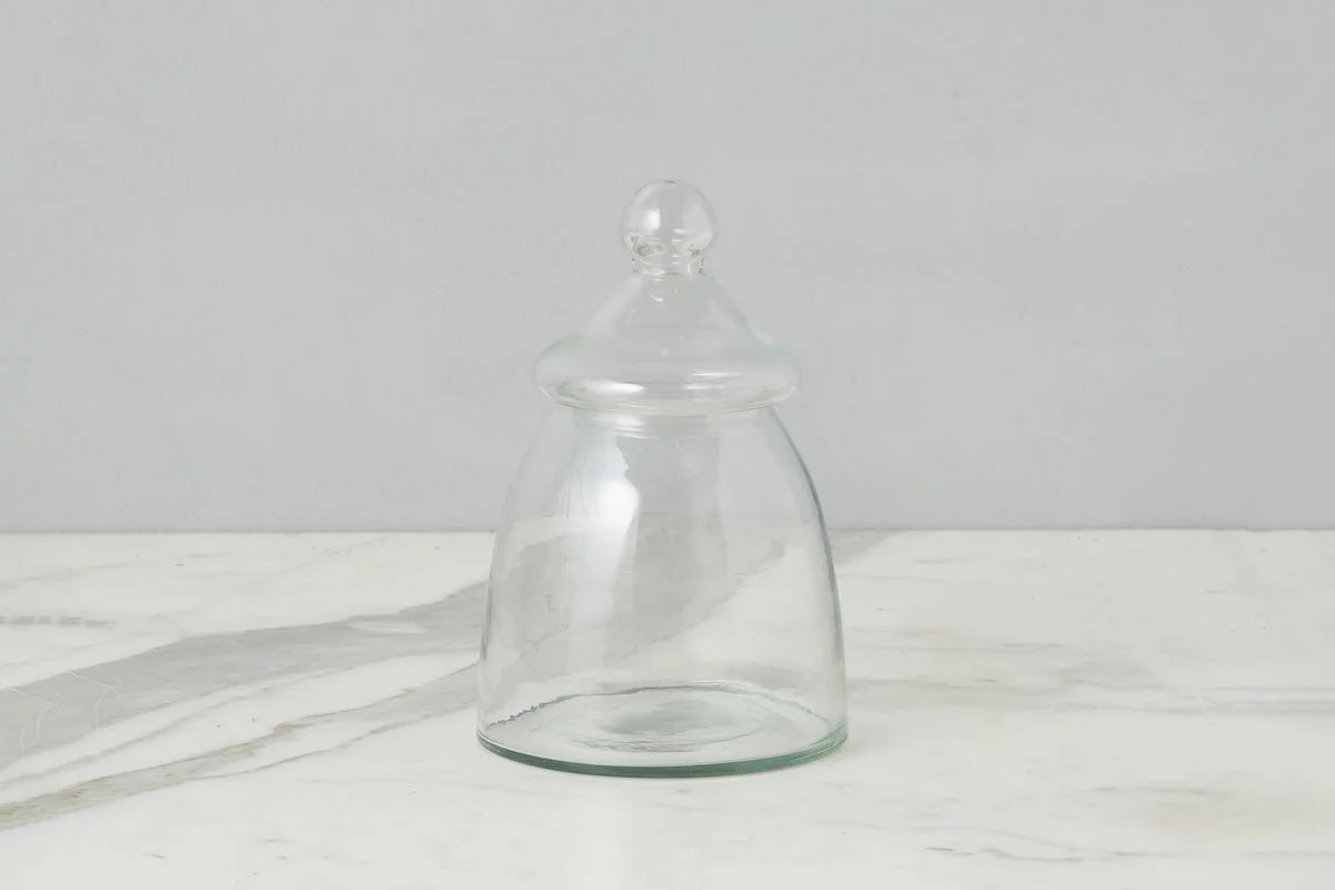French Bistro Vintage Glass Bon Bon Jar with Lid - 5.5"L x 3.9"W x 8.1"H | Wayfair North America