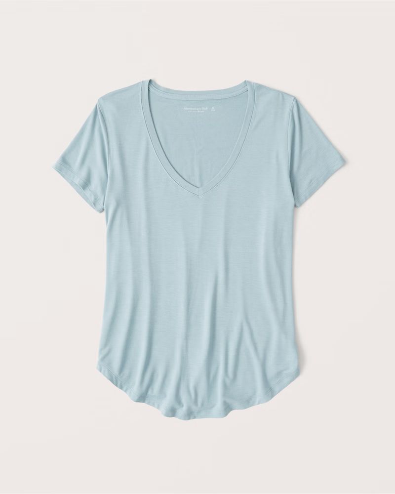 Drapey V-Neck Tee | Abercrombie & Fitch (US)