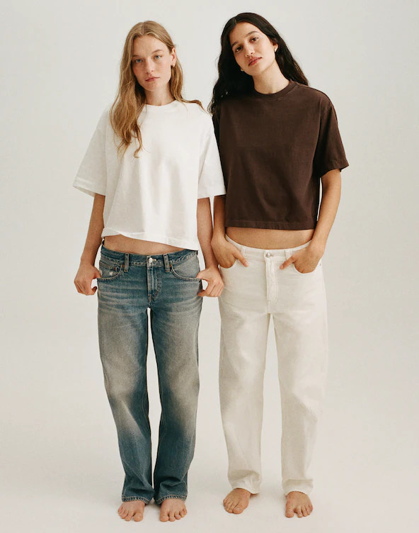 The Boxy Crop Tee in Allday Jersey | Madewell