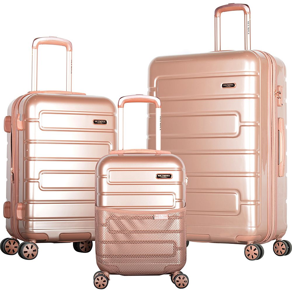 Olympia USA Nema 3 Piece Hardside Spinner Luggage Set Rose Gold(RGD) - Olympia USA Luggage Sets | eBags