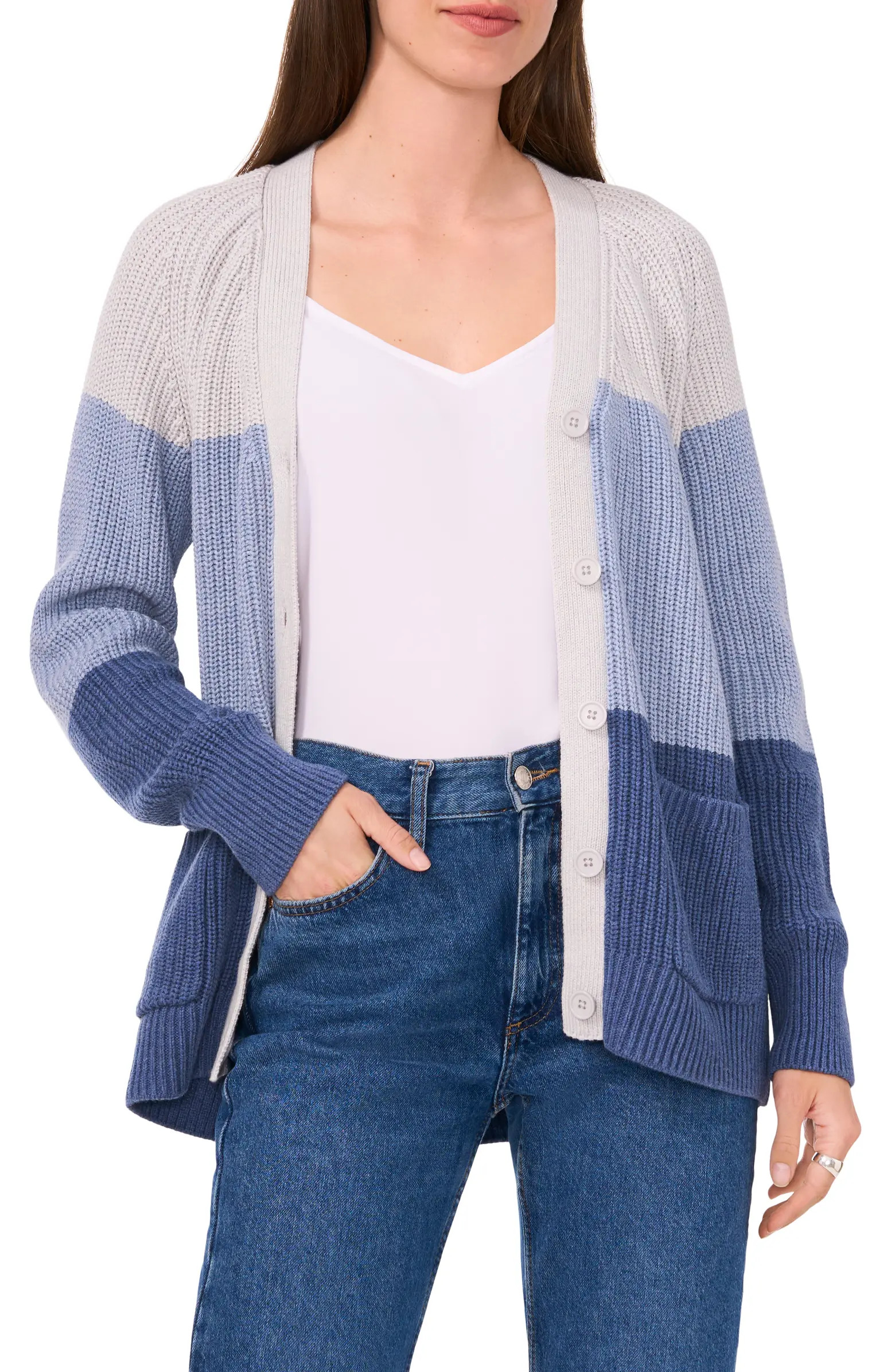 Halogen® Oversize Colorblock Cardigan | Nordstrom | Nordstrom