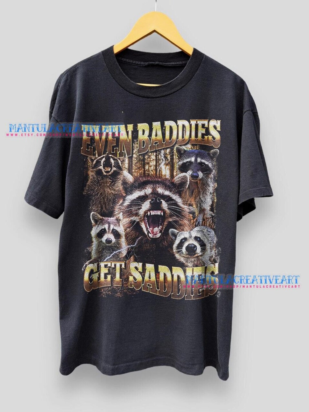 Even Baddies Get Saddies Raccoon Meme Shirt - Weirdcore Ironic Tee - Etsy | Etsy (US)
