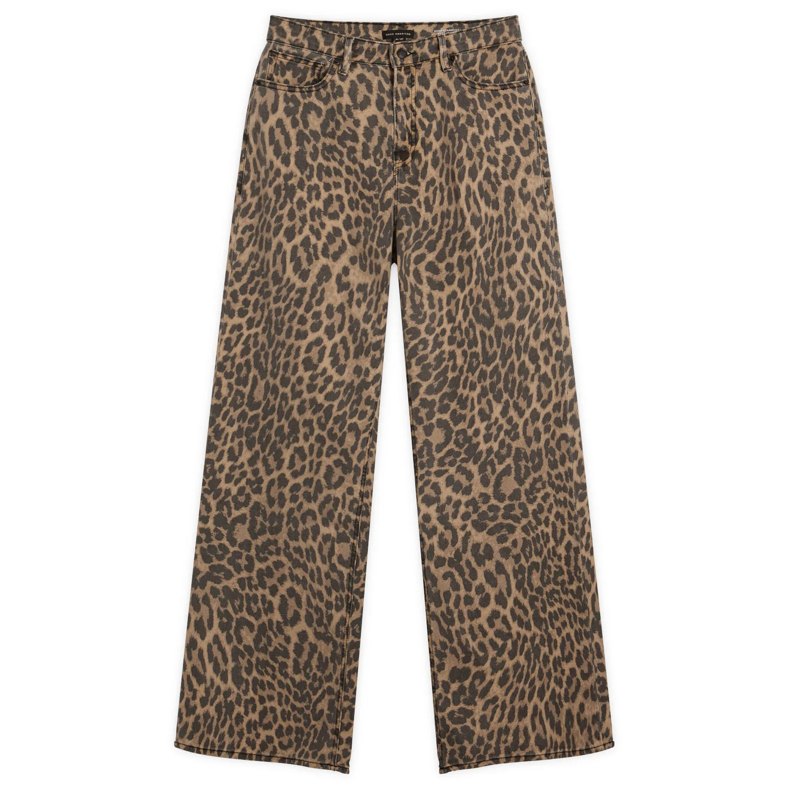 Good American Women's Good Standard Ease Leopard Jeans in Lucky Leopard, Size UK 14 | END. Clothing