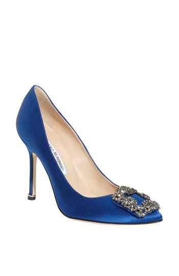 Women's Manolo Blahnik 'Hangisi' Jewel Pump, Size 10.5US / 40.5EU - Blue | Nordstrom