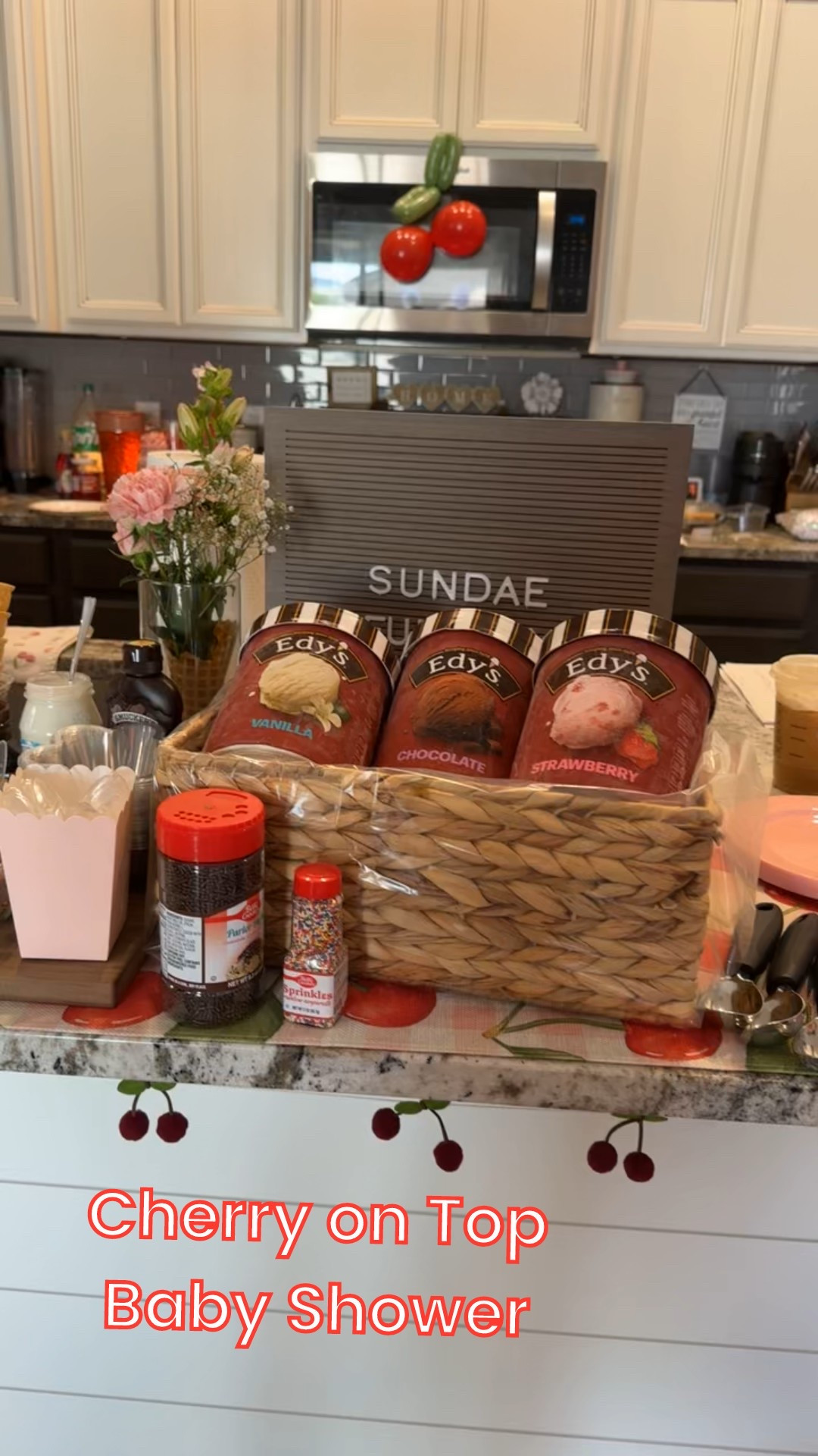 Cherry on Top baby shower theme was a huge success 🍒🤍

Sundae ice cream bar 
Shirley temples 
Charcuterie board
Popcorn buckets 

#LTKBump #LTKBaby #LTKParties