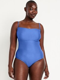 Matte Cutout Back One-Piece Swimsuit | Old Navy (US)