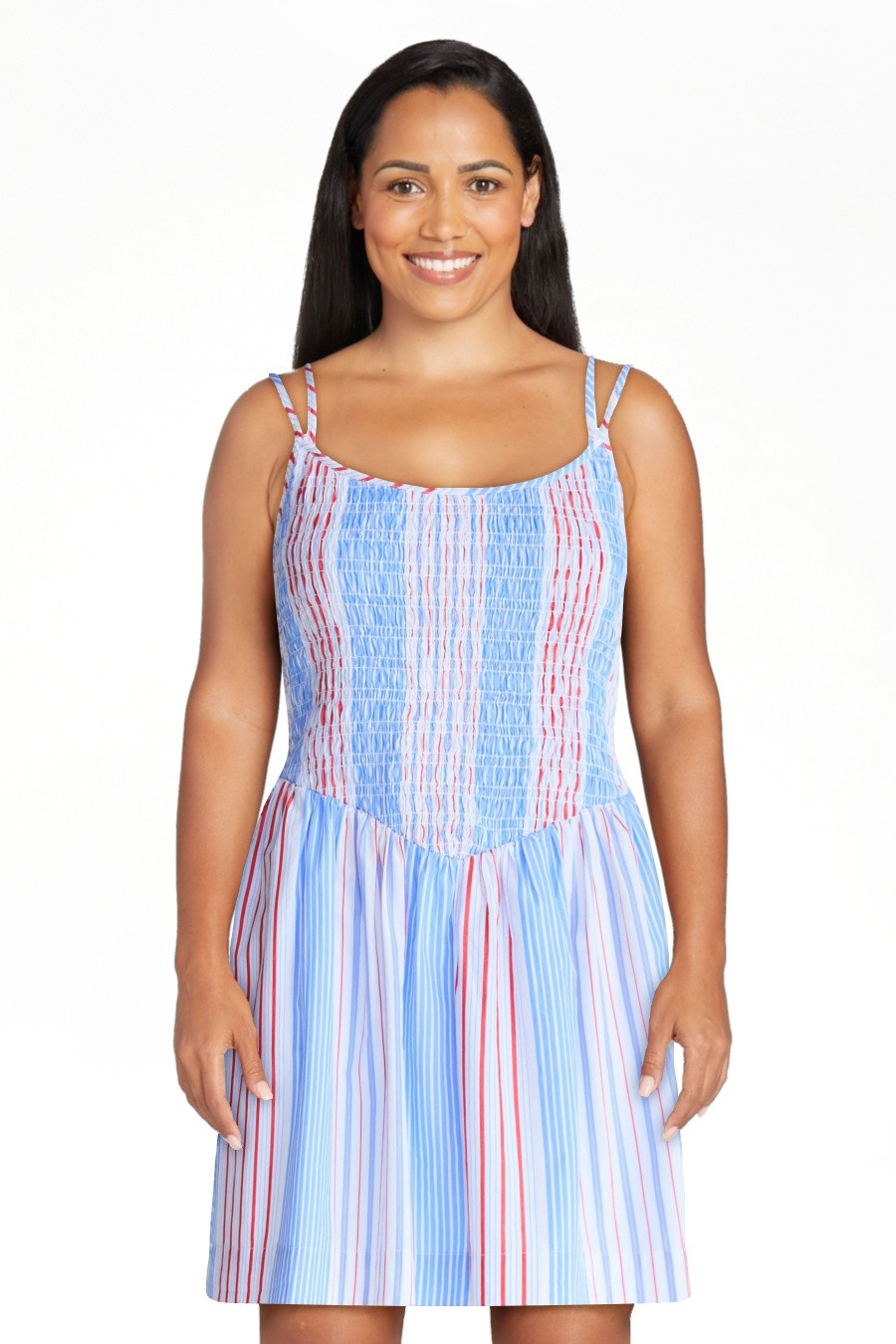Free Assembly Women's Sleeveless Smocked Cotton Mini Dress, Sizes XS-XXL | Walmart (US)