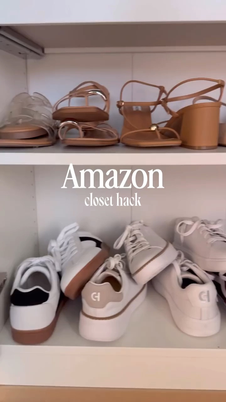 This Amazon find makes storing and organizing my shoes SO much better 👏🏻👟🥿👠 perfect for small closets, or just organizing your closet shelves ✨ 

#amazonhome #amazonhomefinds #closetorganizing



#liketkit #LTKSaleAlert #LTKHome #LTKdayinmylife
