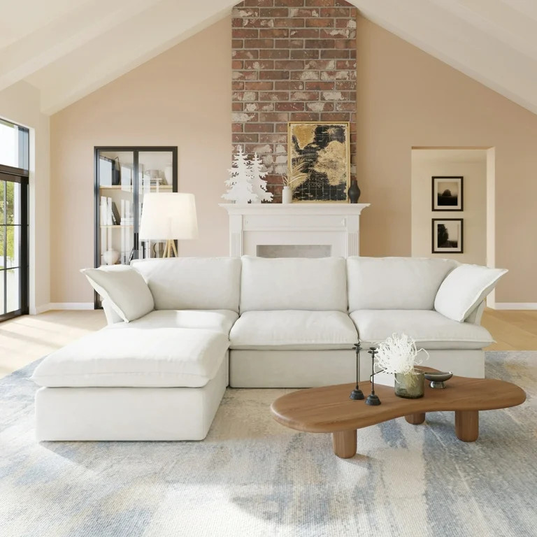 Sodrens Convertible Sectional Modular Sofa,L-Shaped Sofa Linen Fabric Couch Free Combination Sofa... | Walmart (US)