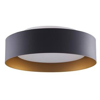 Bromi Design Lynch Black and Gold Flush Mount B4106BBG - The Home Depot | The Home Depot