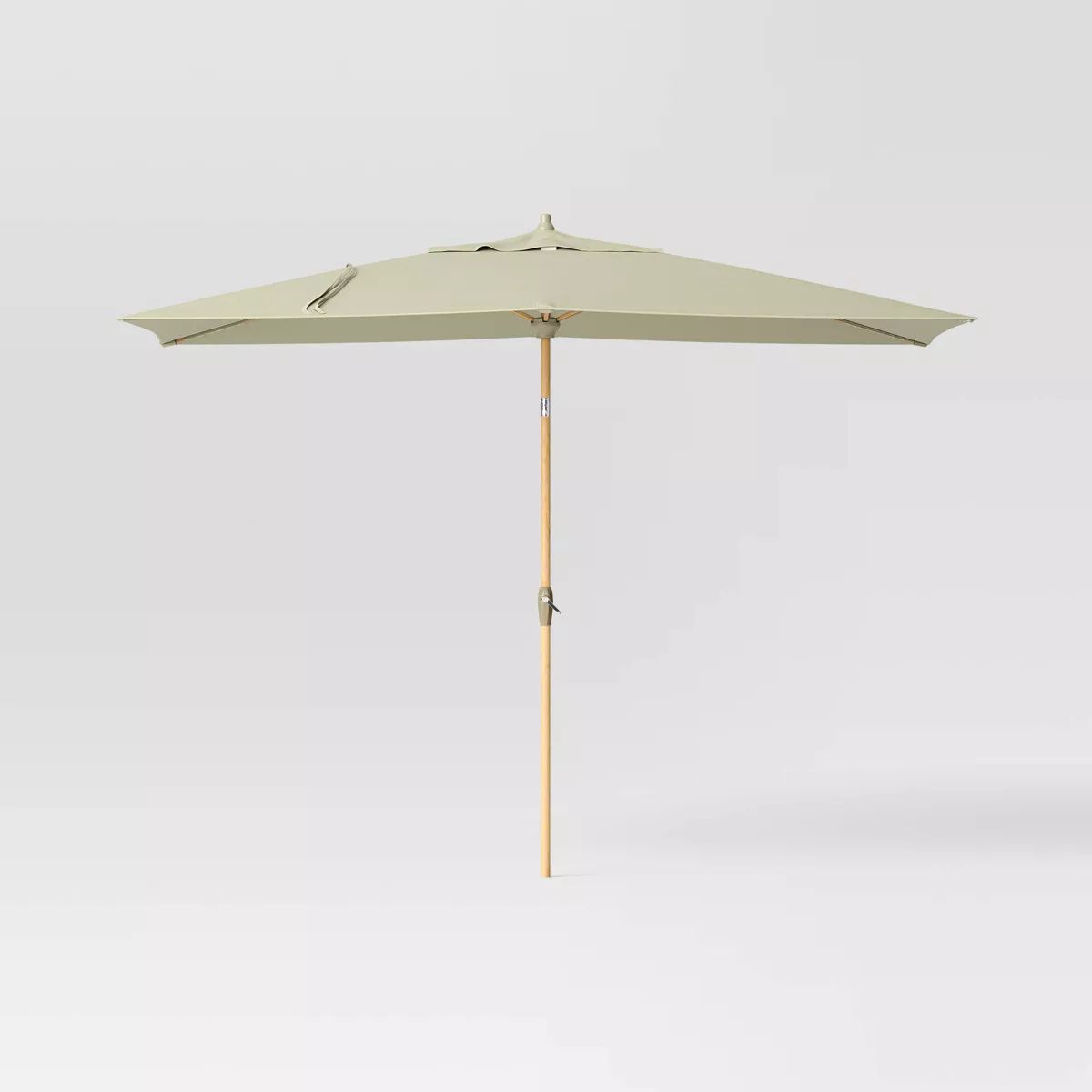 6'x10' Rectangular Outdoor Patio Market Umbrella Sage with Light Wood Pole - Threshold™ | Target