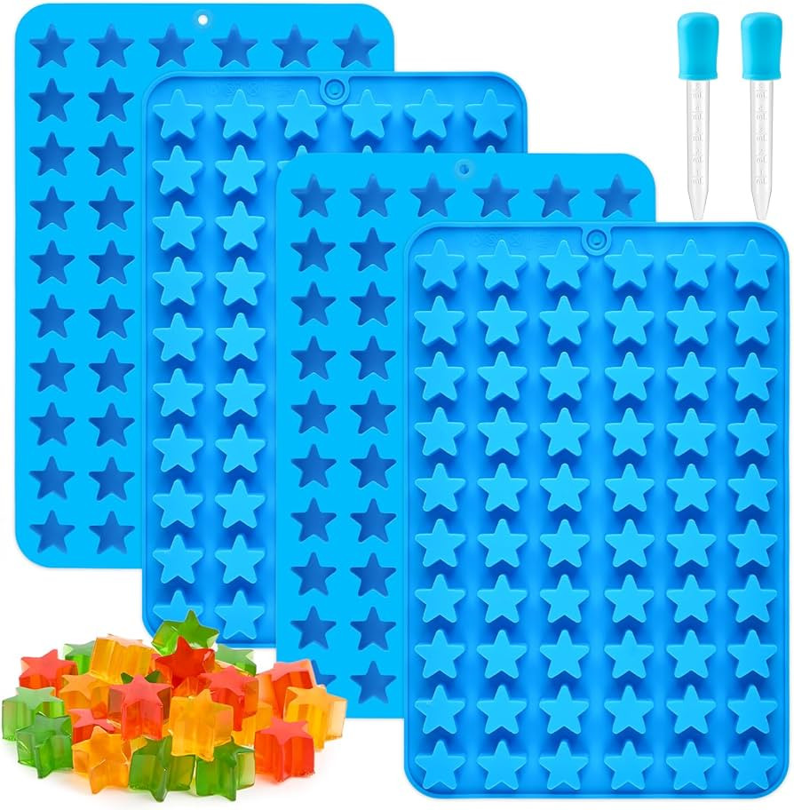 JOERSH Star Candy Molds Silicone Molds for Hard Candy, Gummy, Caramels, Chocolate, Ganache, Ice C... | Amazon (US)