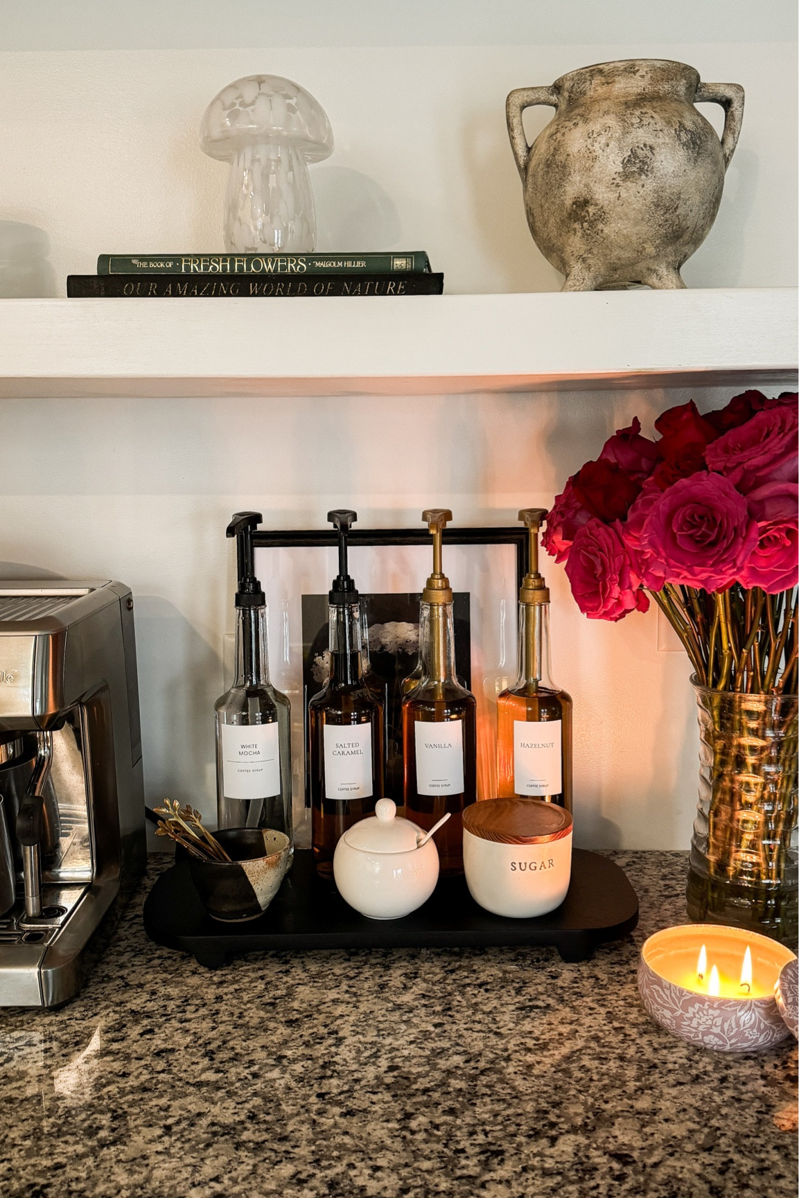 Coffee bar aesthetics :) syrup bottle lables, breville espresso machine

#LTKfindsunder50 #LTKhome #LTKSeasonal