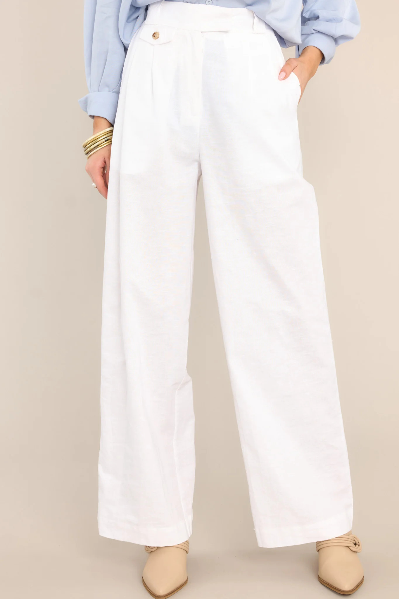 Get What You Need White Linen Pants | Red Dress 