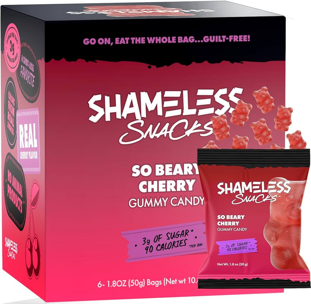 Shameless Snacks - Healthy Low Calorie Snacks, Low Carb Keto Gummies (Gluten Free Candy) - 6 Pack... | Amazon (US)