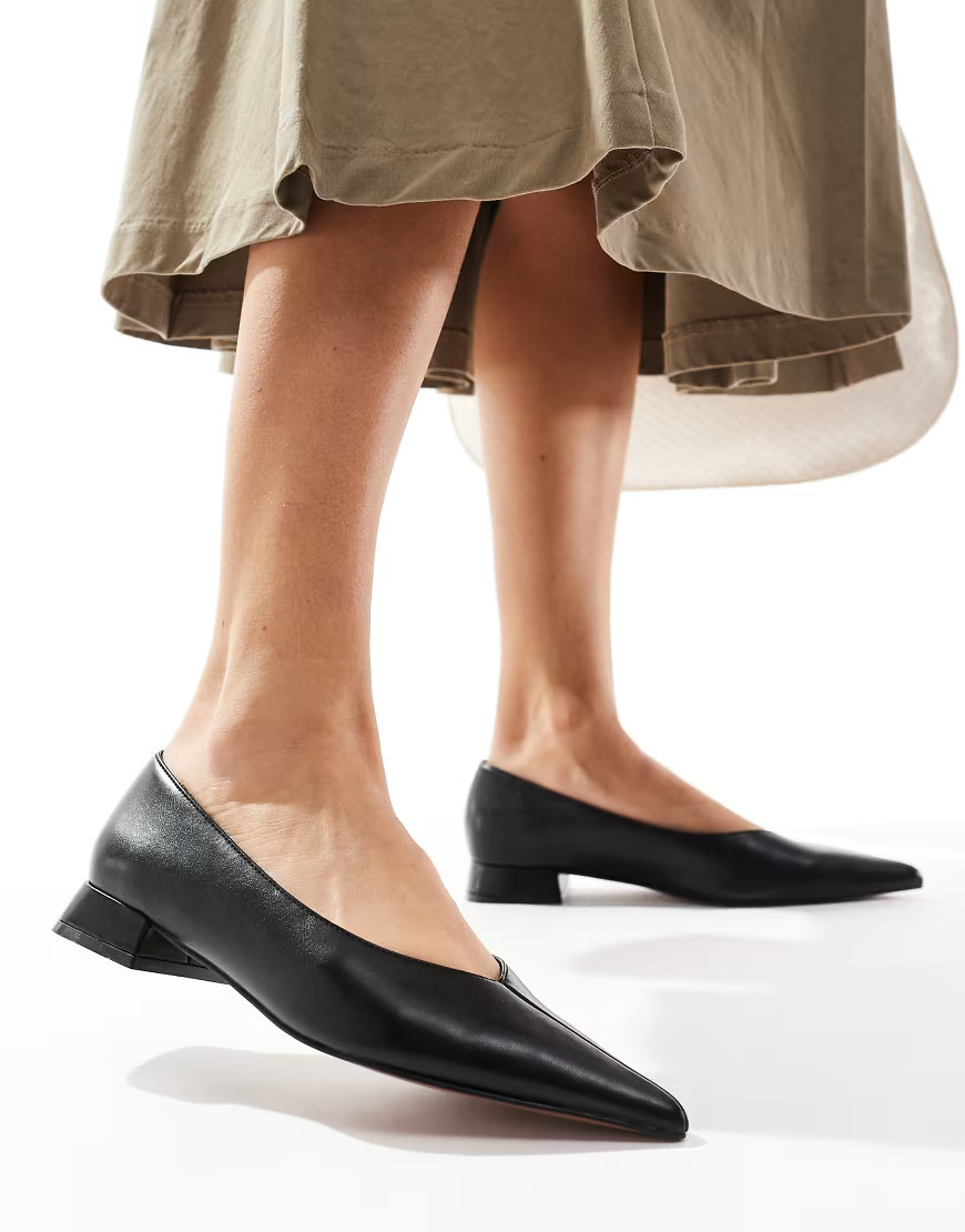 ASOS DESIGN Lavinia heeled ballet in black | ASOS (Global)