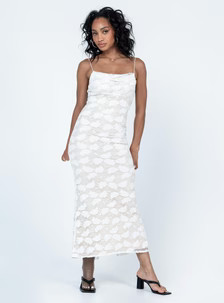 Azra Maxi Dress White | Princess Polly US