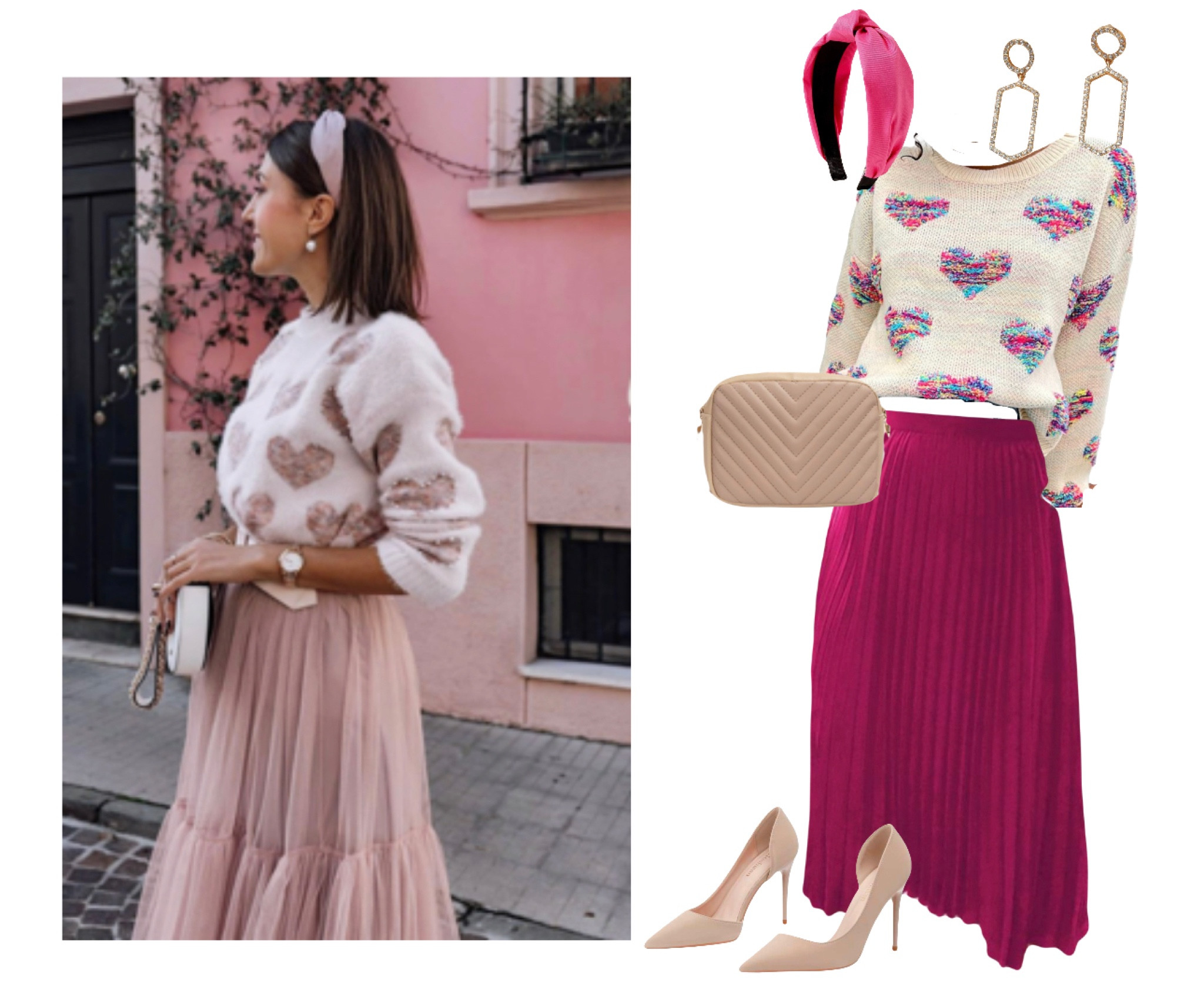 Valentine's Outfit//Date Night//Workwear//Pink//Sweater//Skirt//Sophisticated//Elegant

#LTKSeasonal #LTKstyletip #LTKworkwear