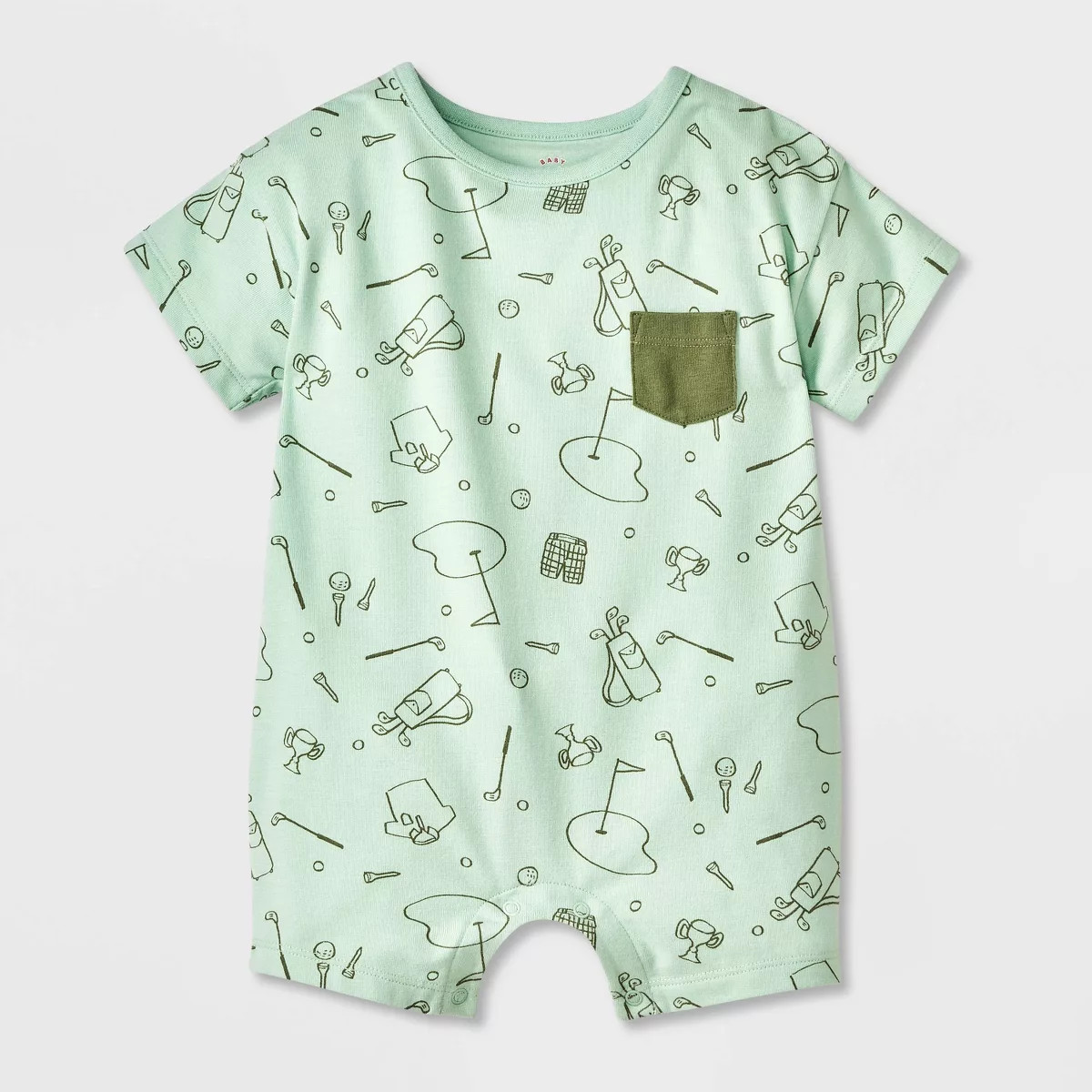 Baby Boys' Pocket Short Sleeve Romper - Cat & Jack™ | Target