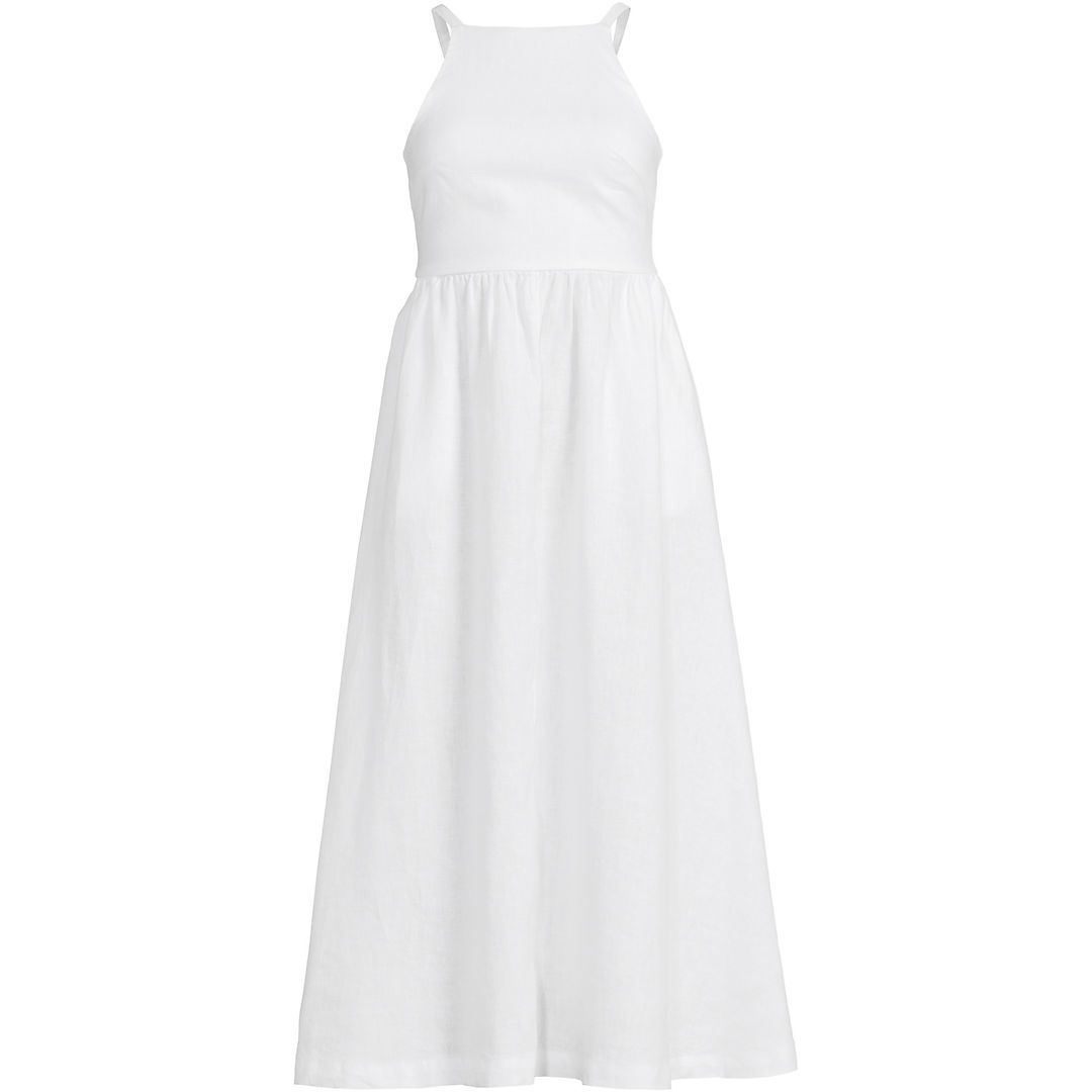 Women's Linen Sleeveless Midi Dress | Lands' End (US)