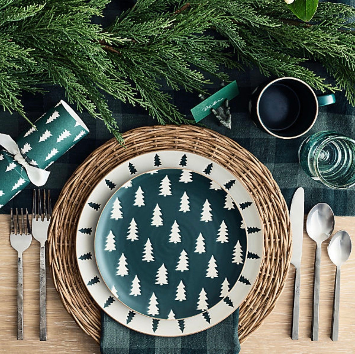 Cute Christmas table setting from Crate and Barrel! On sale now! 

#holiday #christmas #tablescape #trees #decorations #hosting #dinner #hostess #gifts #aesthetic 

#LTKGiftGuide #LTKHoliday #LTKSeasonal