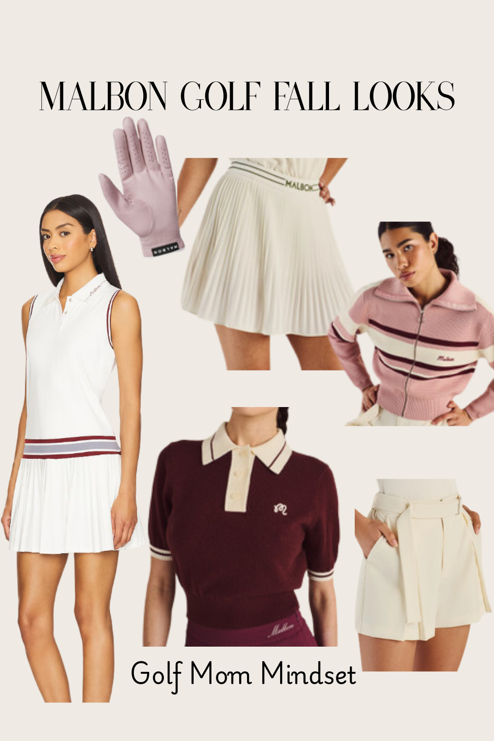 Fall golf in full swing. 🍁⛳️
This season’s Malbon looks bring effortless style in shades of cream, beige, maroon, and soft pink — colors that feel classic yet fresh for the course and beyond. Cozy layers, clean cuts, and just the right pop of personality make fall golf fashion anything but ordinary.

👉 Which color would you wear on repeat this season?

#MalbonGolf #GolfStyle #FallGolfLooks #GolfFashion #GolfLife #OnAndOffTheCourse  

 #LTKSeasonal #LTKActive #LTKOver40