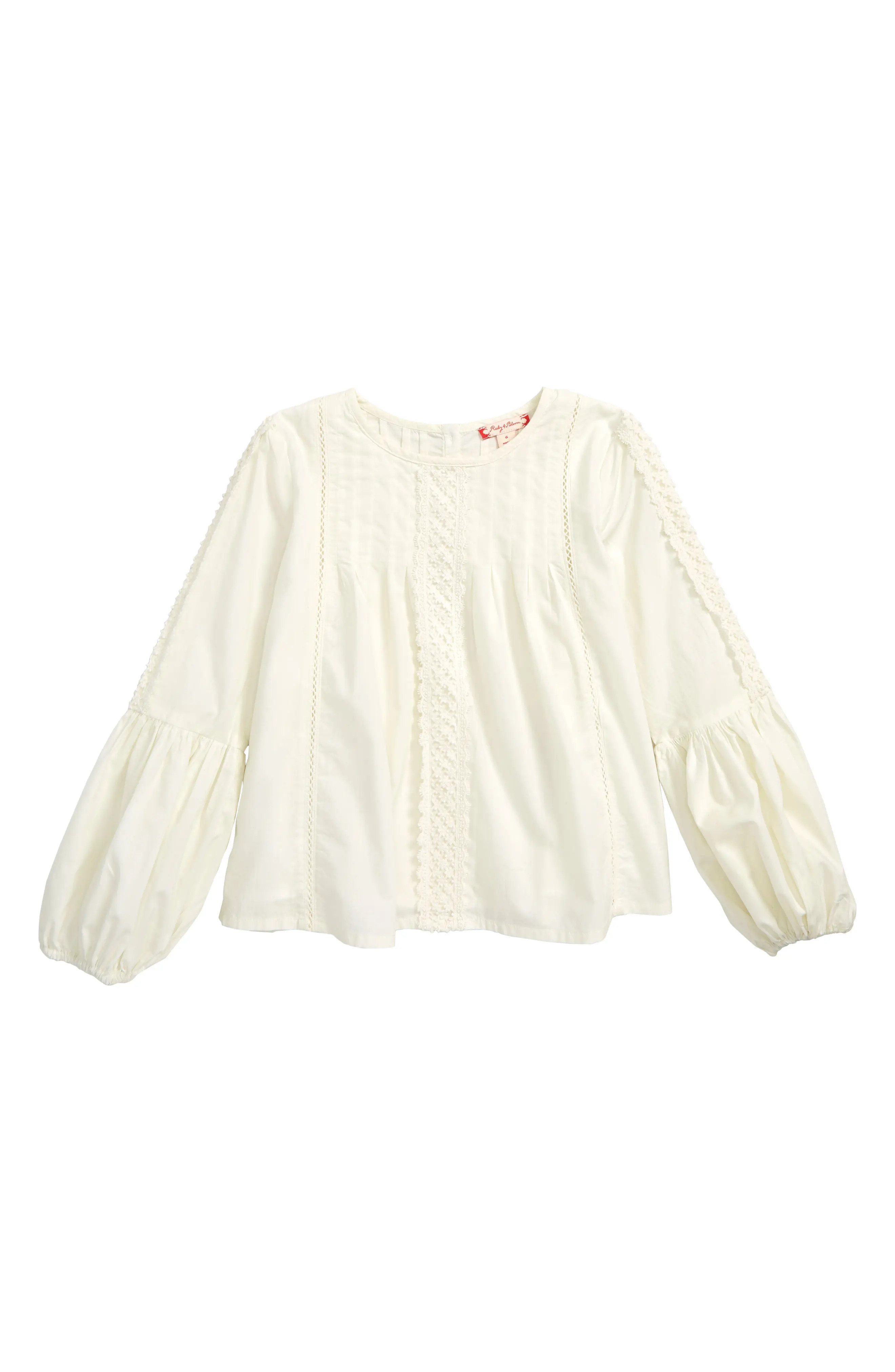 Girl's Ruby & Bloom Lace Trim Top | Nordstrom