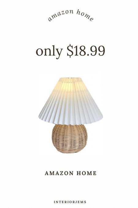 Tiny lamp from Amazon under $20, rattan lamp, pleaded shade lamp, the perfect kitchen lamp, only 11 inches tall, bedroom, lamp, kids lighting

#LTKHome #LTKStyleTip #LTKSaleAlert