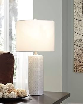 Signature Design by Ashley Furniture-Steuben Table Lamp-Set of 2-Contemporary Style-White | Amazon (CA)